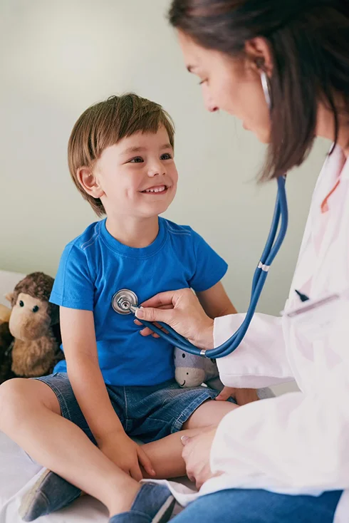 A child getting a medical evaluation after a daycare related injury